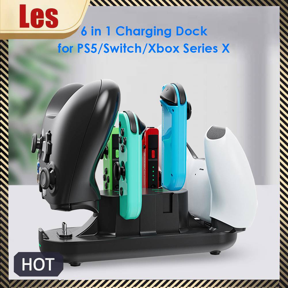 Đế SạC 6 Trong 1 Cho Tay CầM Chơi Game Joy Con PS5 Xbox X S