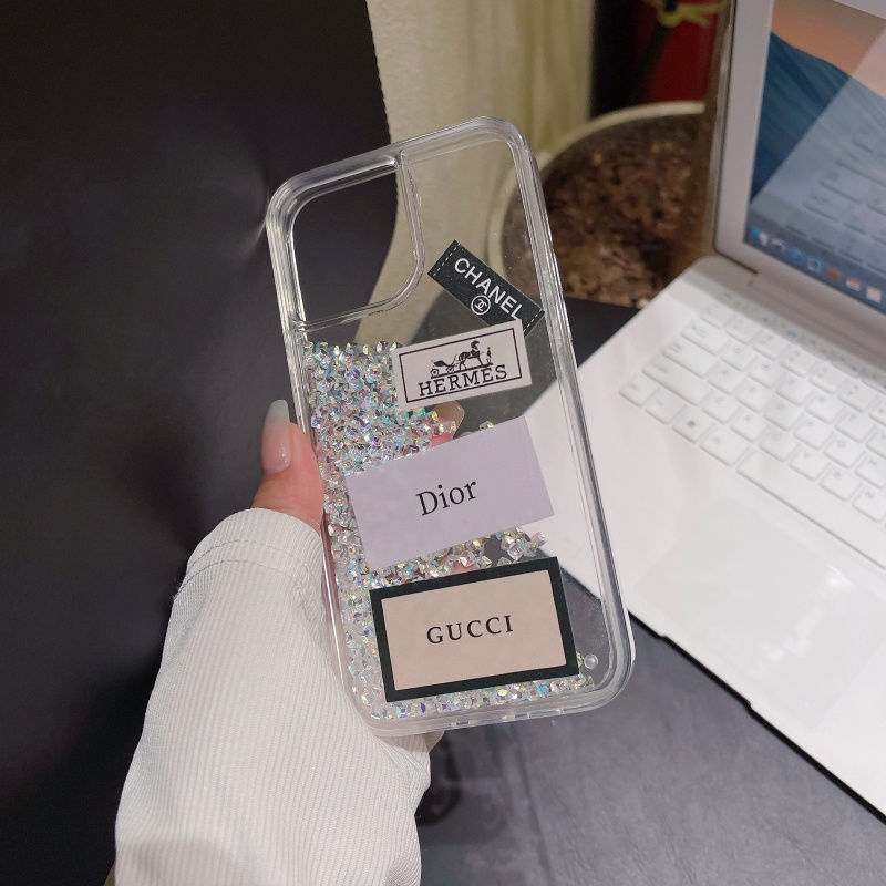 Ốp Điện Thoại Mềm Trong Suốt Chống Sốc Phối Kim Tuyến Nước Cho iPhone 14 13 12 11 Pro Max 14 Plus