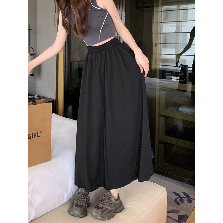 SUXI Chân Váy Chữ A Lưng Thun Cao Màu Sắc Ngọt Ngào Thời Trang Mùa Hè Cho Nữ