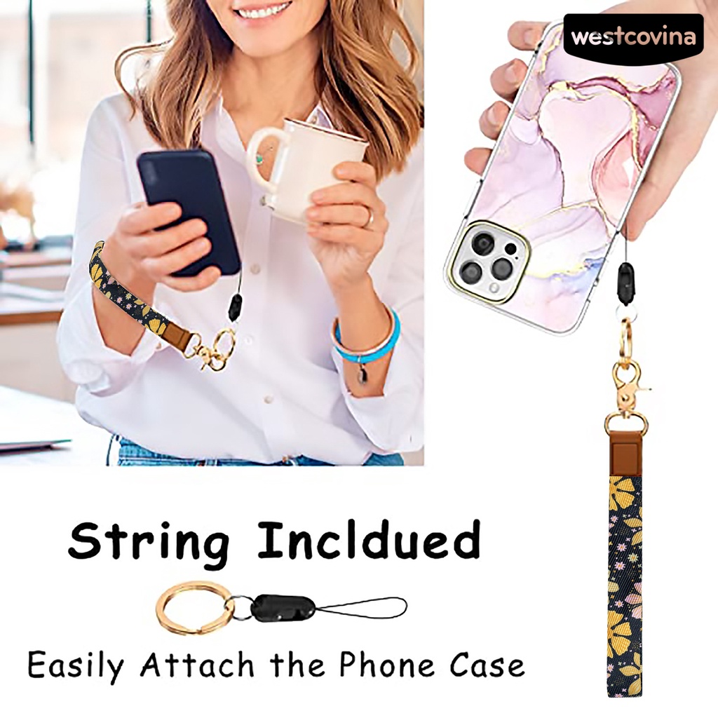 [WSTN] [WSTN]✎1 Bộ Dây Đeo Điện Thoại Bằng Polyester Họa Tiết Hoa Hướng Dương Nhiều Màu Chống Thất Lạc