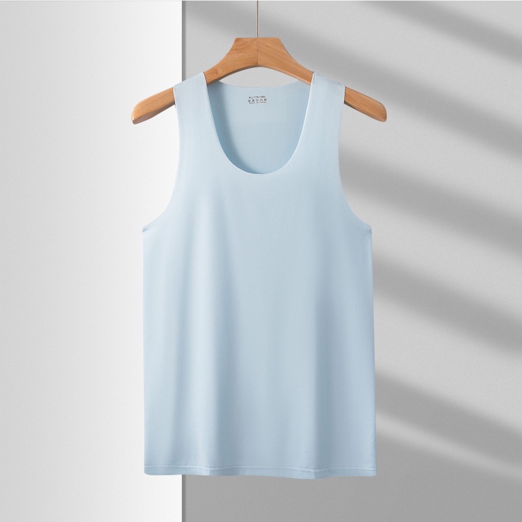 Áo Ba Lỗ Thể Thao Cổ Tròn Không Đường May Co Giãn Thời Trang Mùa Hè Cho Nam