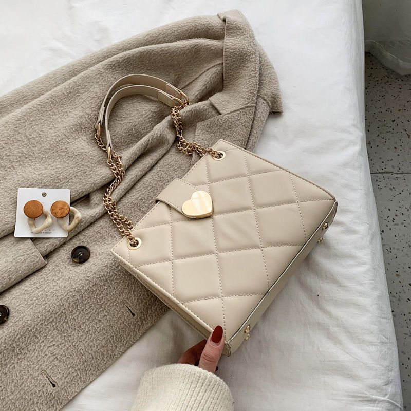 Túi Xách Đeo Vai Cỡ Lớn Phối Dây Xích Thời Trang Nữ Sang Trọng