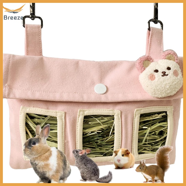 Túi Đựng Thức Ăn Cho Thỏ / Chuột Lang / Gà / Hamster Dung Tích Lớn Có Thể Giặt Sạch Tiện Lợi