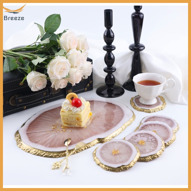 Bộ 5 Khuôn Silicone Làm Đế Lót Ly Đa Năng Diy