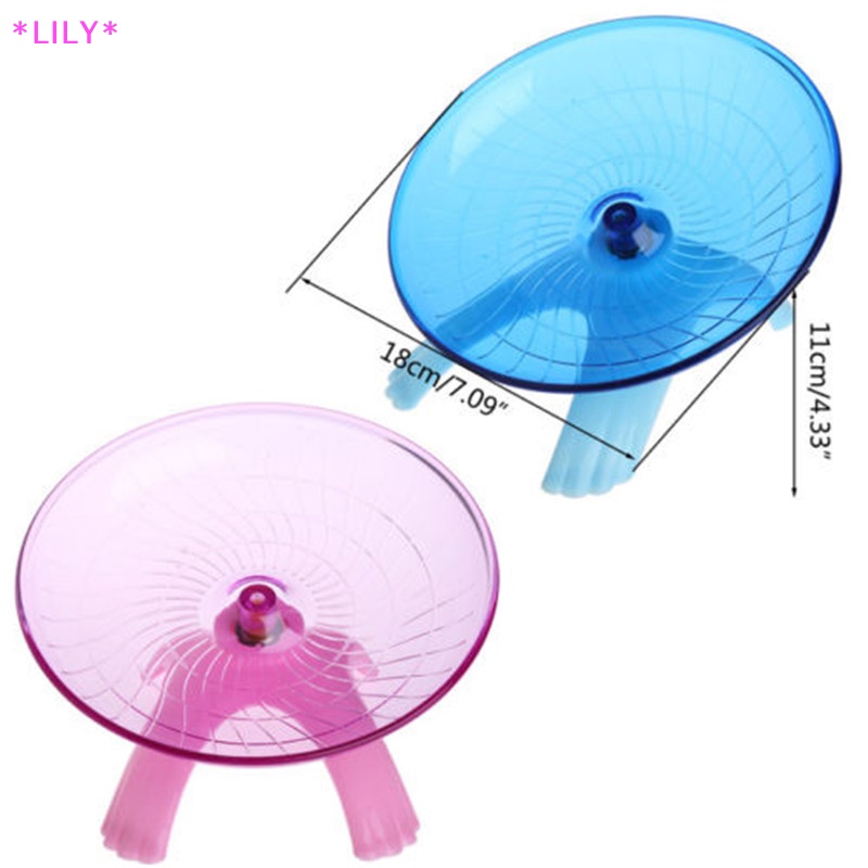 Lily Chạy đĩa bay đĩa tập thể dục bánh xe đồ chơi cho chuột lùn hamster Pet 18cm uuu
