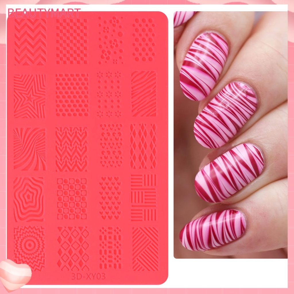 Khuôn Silicone Dập Nổi Họa Tiết 3D Trang Trí Móng Nghệ Thuật Cho Nữ