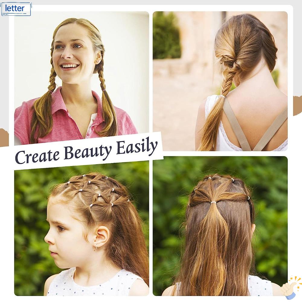 Set 200 Dây Thun Buộc Tóc 200 Cái Nhiều Màu Sắc Co Giãn Dành Cho Nữ