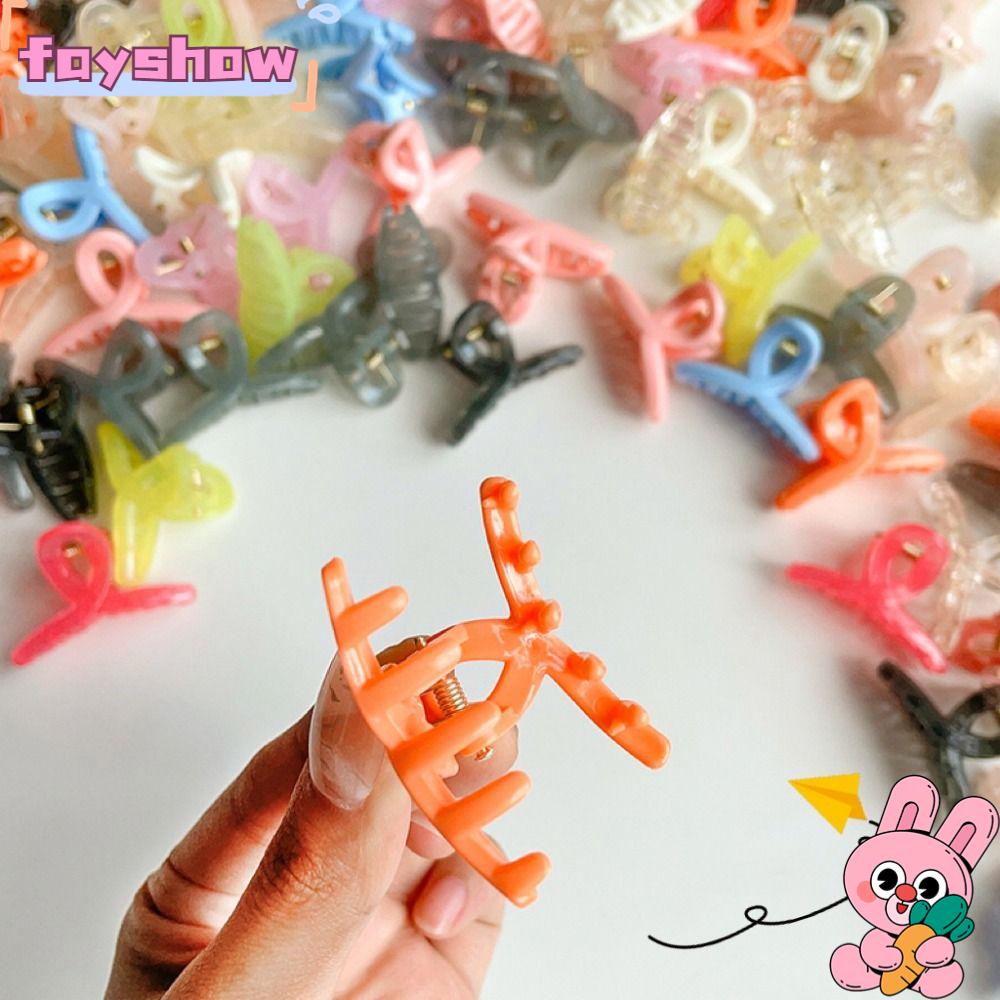 Set 10 Kẹp Tóc Mini Bằng Nhựa Màu Sắc Xinh Xắn Cho Bé