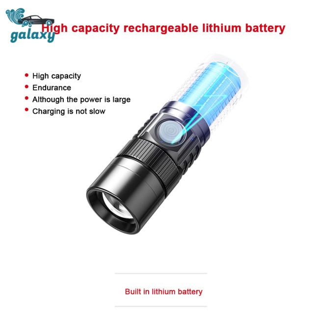 Galaxy Đèn Pin Led Mini Đa Năng Sạc Được