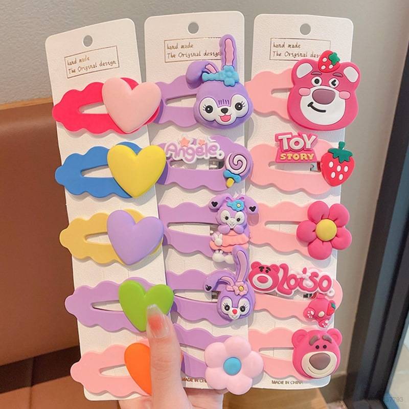 Bộ 5 Kẹp Tóc Hình Hoạt Hình Disney Xinh Xắn Cho Nữ