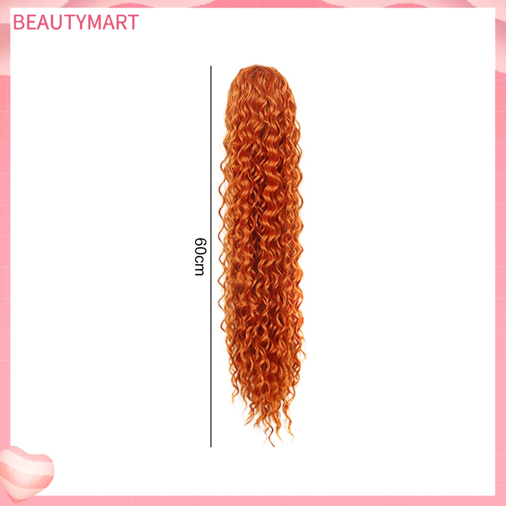 Bộ Tóc Giả Dài Xoăn Dày Mềm Mại Chống Trượt Có Dây Rút Dành Cho Nữ