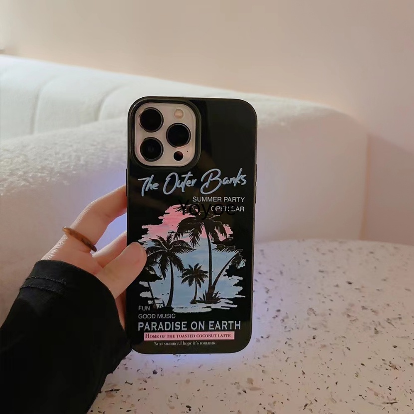 Ốp Điện Thoại Silicone Mềm Chống Sốc In Hình Bãi Biển Cho iPhone 14 13 11 12 XR Pro Max 14 Plus X XS XR 7 8 Plus