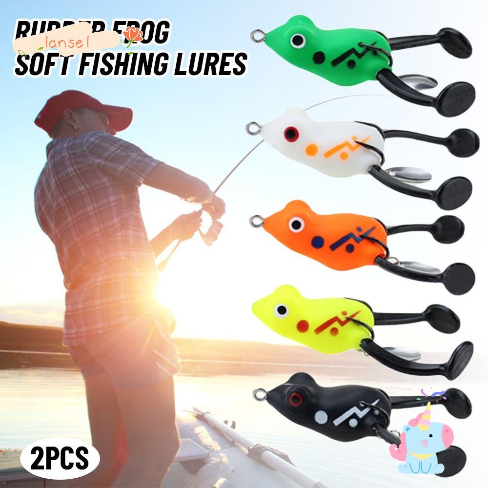 LANSEL Set 2 Mồi Câu Cá Giả Ếch Cao Su 4.5cm 11g 4.5cm 11g