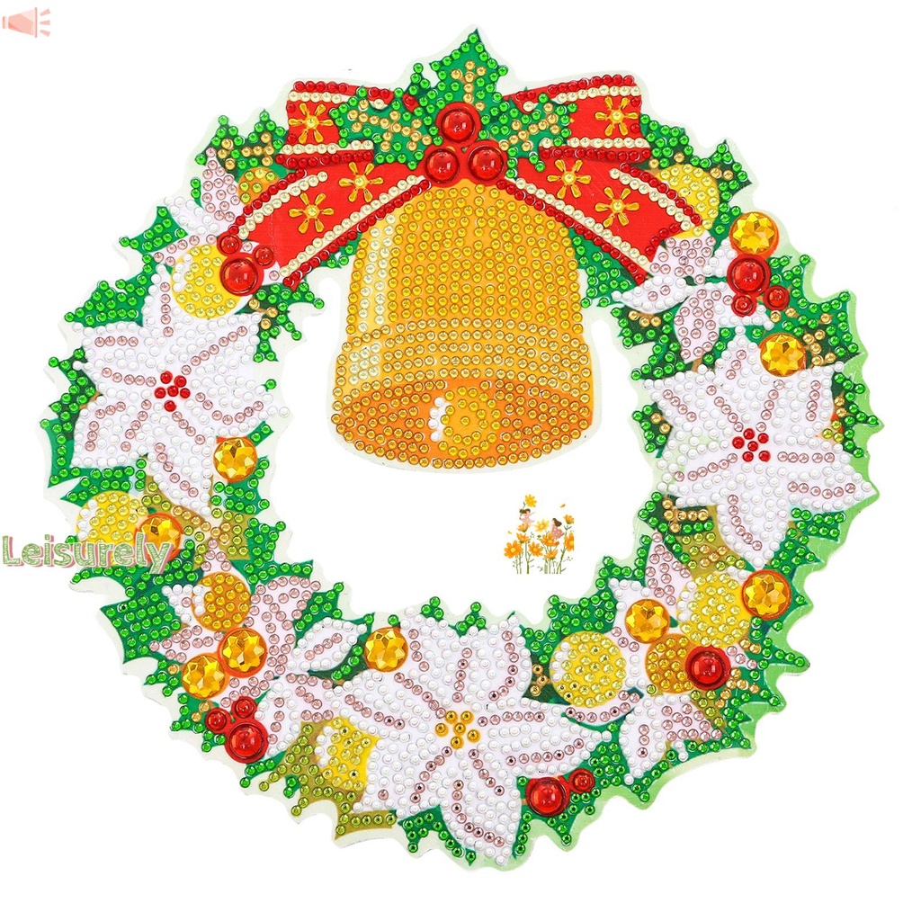 LEILY Tranh Đính Đá Treo Tường Trang Trí Hình Ông Già Noel