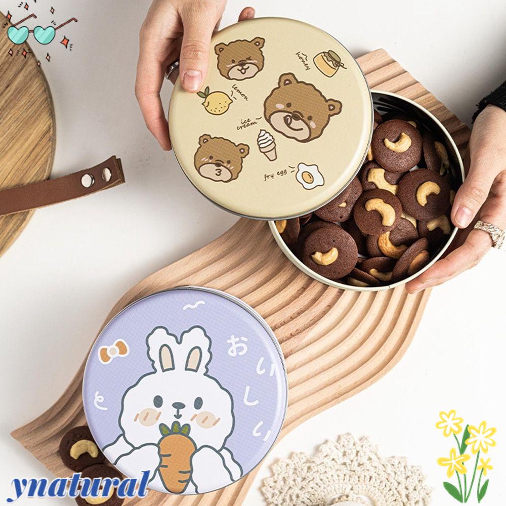 YNATURAL Set 1 / 2 Hộp Thiếc Mini Đựng Mỹ Phẩm Phong Cách Châu Âu