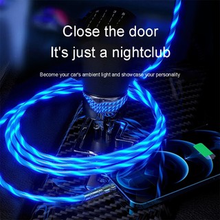 120w USB Cáp Sạc Nhanh Có Đèn LED Cho Thoại IPhone Android Type-C
