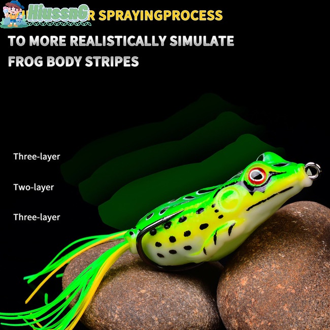 5 Mồi Giả Câu Cá Hình Ếch 3d Bằng Nhựa Mềm 5g 9g 13g 17.5g