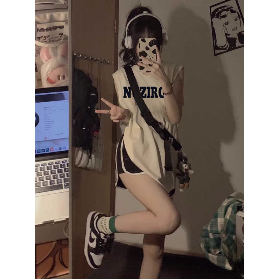 NRVP Áo Thun Nữ Không Tay 100% Cotton Thời Trang Hàn Quốc