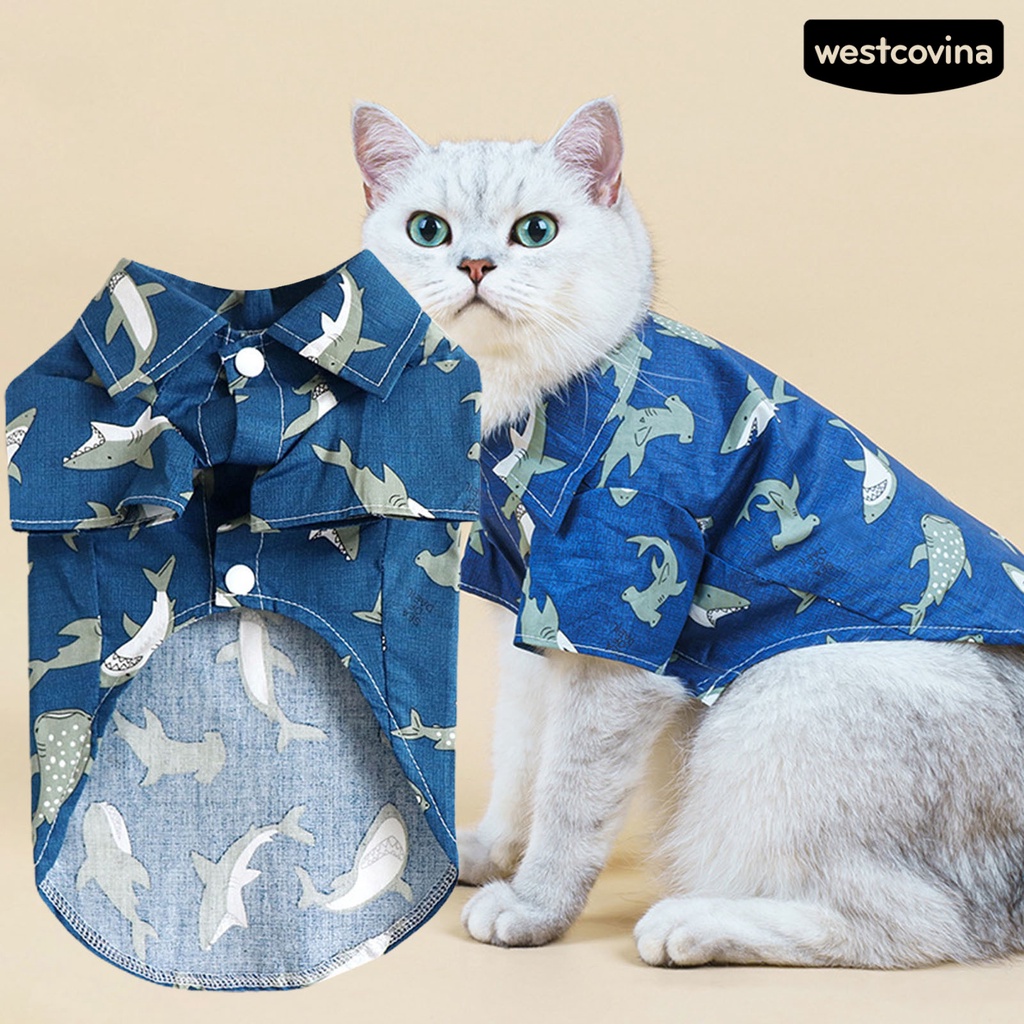 [COD]♞Áo Thun Cổ Bẻ Thân Thiện Với Da Thời Trang Đường Phố Cho Thú Cưng