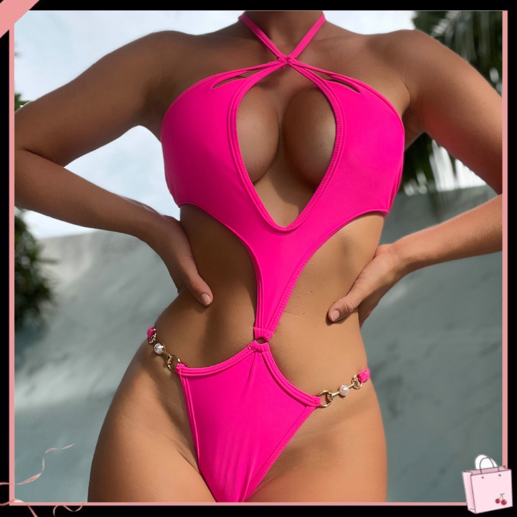 {Soltweter} Monokini Một Mảnh Đệm Ngực Không Gọng Thép Co Giãn Thoải Mái Gợi Cảm Mặc Khi Đi Biển Cho Nữ