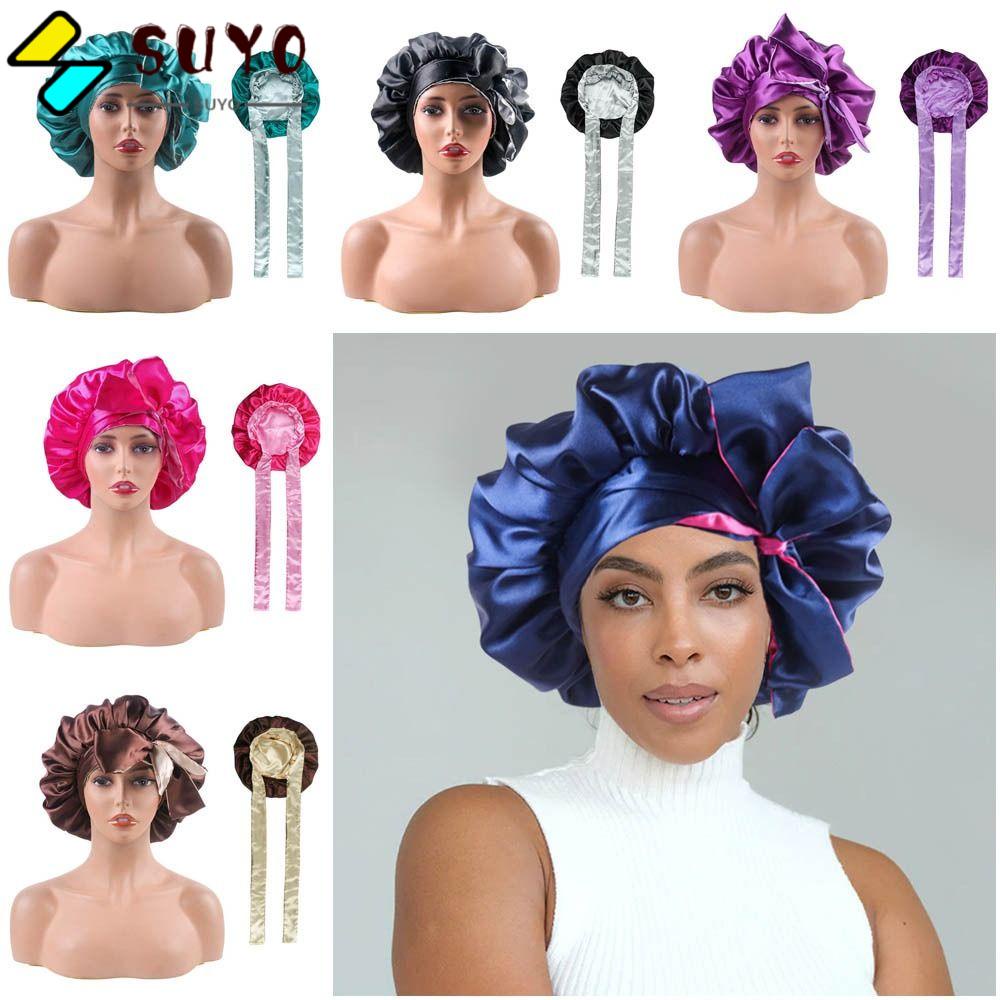 SUYO Mũ Ngủ Trùm Đầu Bằng Vải Satin