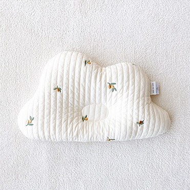 Gối Cotton Tinh Khiết Thêu Hình Đầu Tròn Chống Ve Cho Bé Sơ Sinh