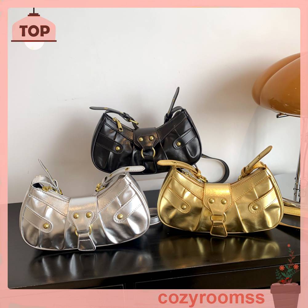 Túi Đeo Chéo Đính Đinh Tán Phong Cách Punk Y2K Thời Trang Cho Nữ