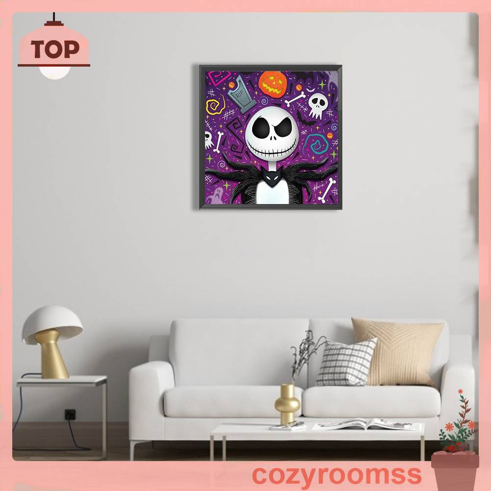 Tranh Đính Đá Kim Cương Toàn Bộ 5D DIY Hình Đầu Lâu