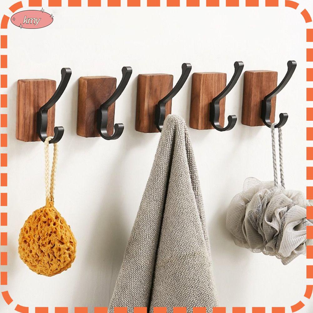 KRNY Móc Gỗ Gắn Tường Phòng Ngủ Treo Chìa Khóa Thiết Kế Đơn Giản
