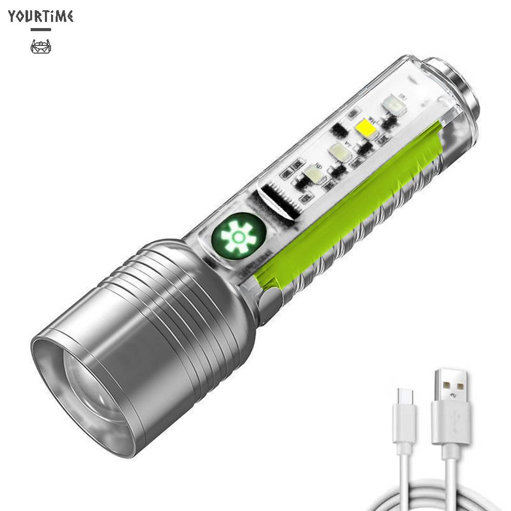 Đèn Pin XHP50 500mAh 800LM Sạc USB Type-C Chống Thấm Nước Tiện Dụng