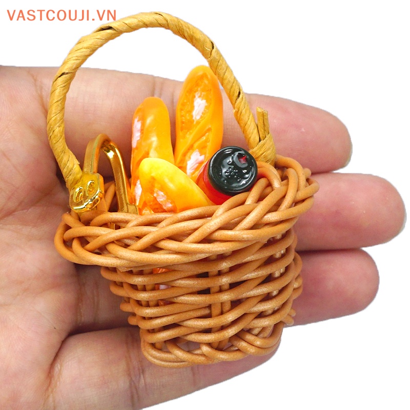 1 Bộ Rổ Bánh Mì Mô Hình Trang Trí Nhà Búp Bê 1: 12