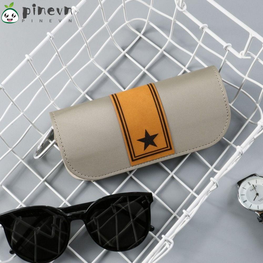 PINEVN Hộp Đựng Mắt Kính Bằng Da Phong Cách Retro