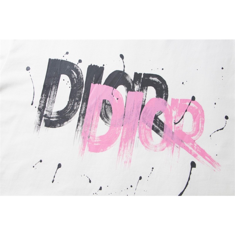 Áo Thun Tay Ngắn Cổ Tròn Họa Tiết graffiti Vẽ Tay 23ss D-i88-The Thời Trang Chất Lượng Cao