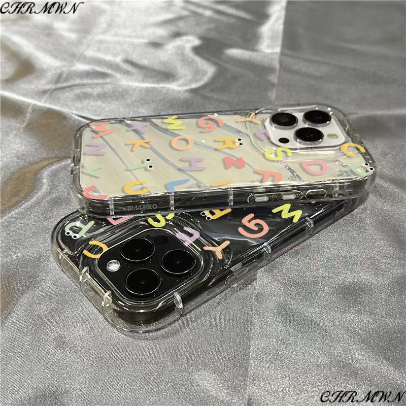 Ốp Điện Thoại Mềm Trong Suốt In Chữ Nhiều Màu Sắc Cho Iphone 14Promax 1312 / 11 7 / 8plus xr / sins YFE2
