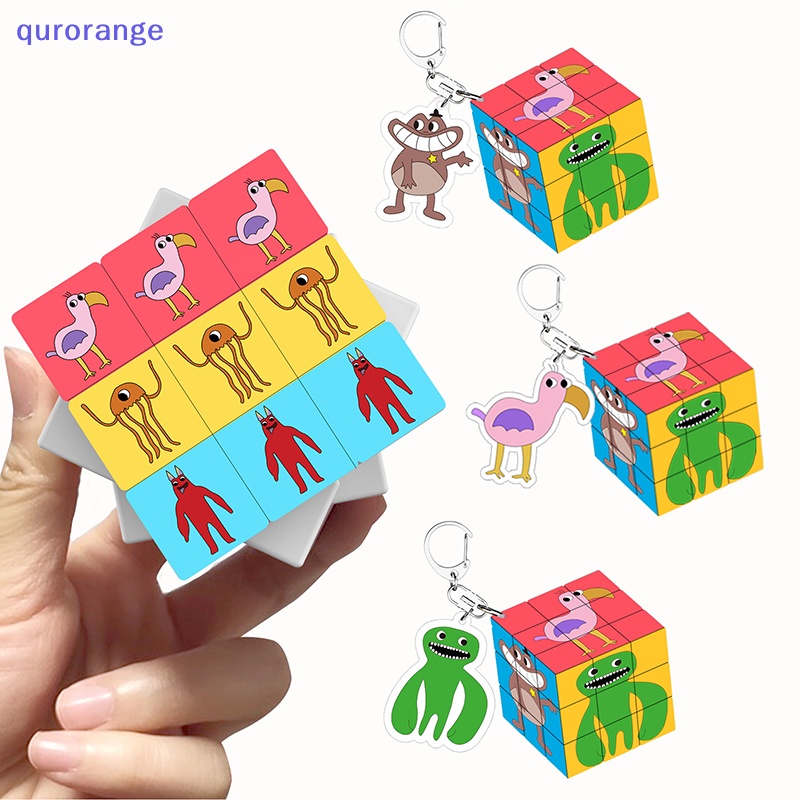 Qurorange Garten of Banban Magic Cube Keychain Kids Game Figures Pendant Backpack Decoration Car Key Ring Ch Accessories Key Chains rorh