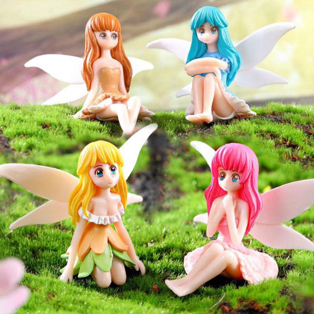 1 Đồ trang trí Nàng Tiên Hoa Bằng Nhựa Resin Trang Trí Bánh Kem