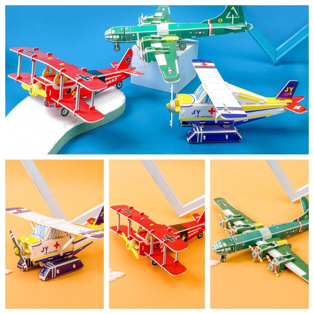 MMLUCK Bộ Xếp Hình Máy Bay Bằng Giấy 3D DIY Dành Cho Trẻ Em