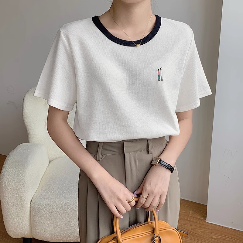 Áo phông áo thun áo quảng châu croptop áo thun màu be áo phông trắng áo phông đen trơn áo croptop basic cặp đôi