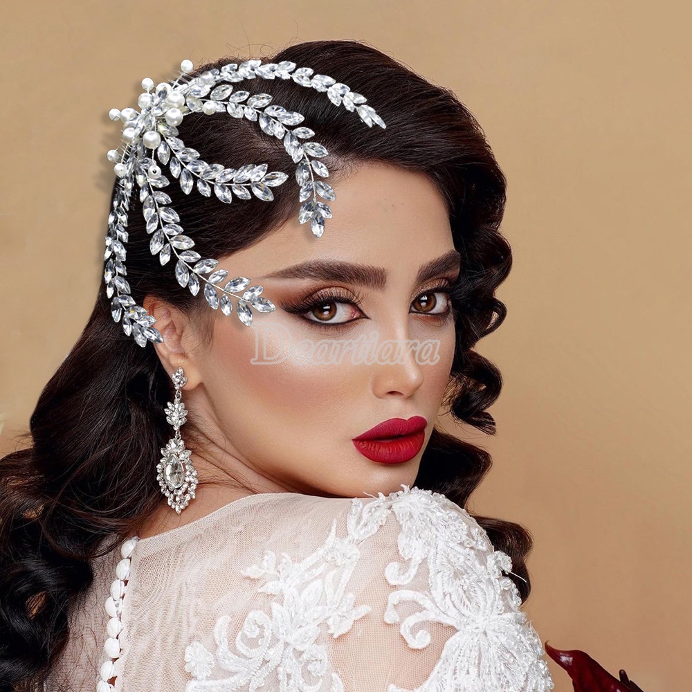 Trâm Cài Tóc Đính Đá Và Ngọc Trai Thời Trang Cho Cô Dâu