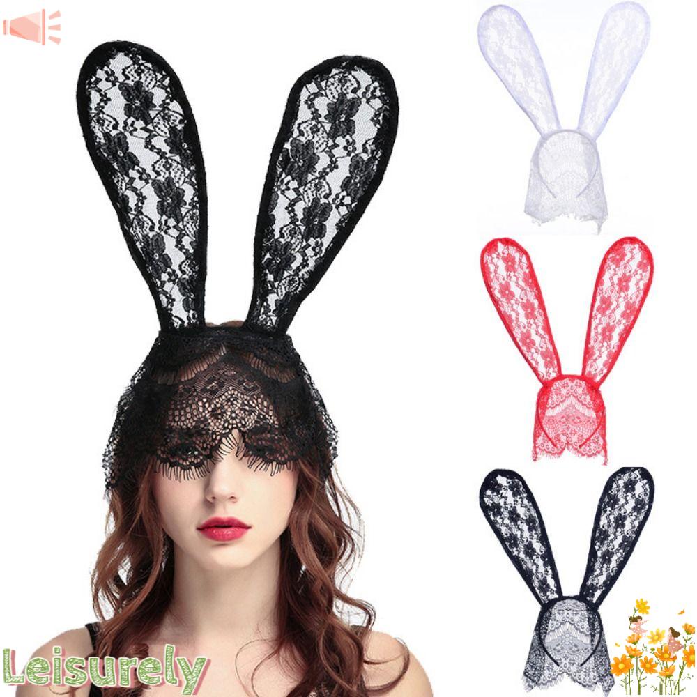 LEILY Mạng Che Mặt Hình Tai Thỏ Quyến Rũ Cho Nữ