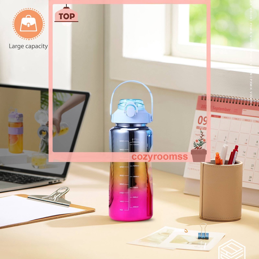 Bình Nước Thể Thao 280 + 900 + 2000ML Bằng Nhựa Có Ống Hút Tiện Dụng