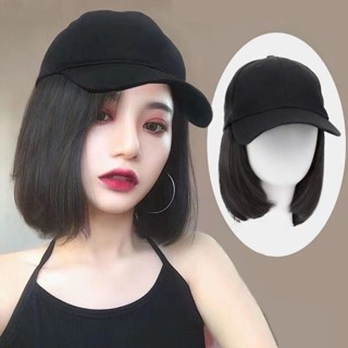 Bộ Tóc Giả Ngắn Kèm Mũ Lưỡi Trai Thời Trang Cho Nữ