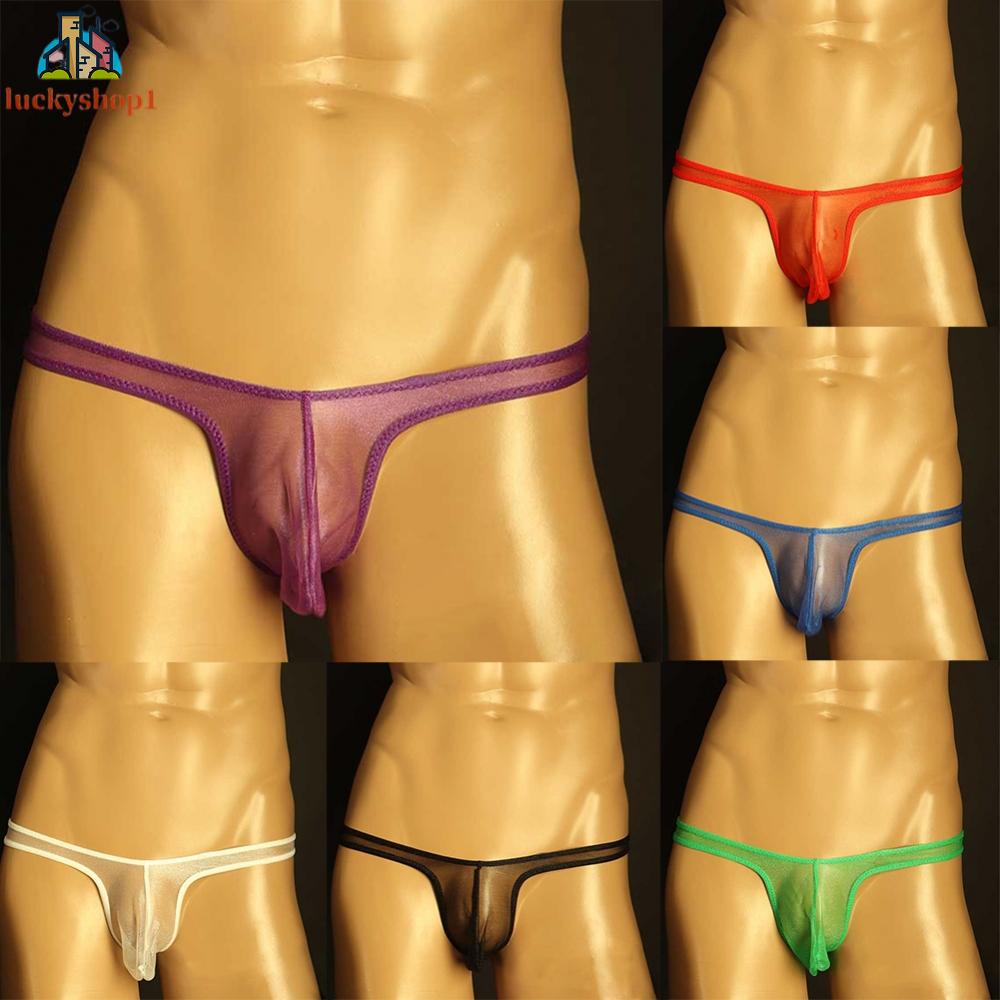 Quần Lót Mềm Mại Phối Lưới Gợi Cảm Dành Cho Nam / Size M-2XL