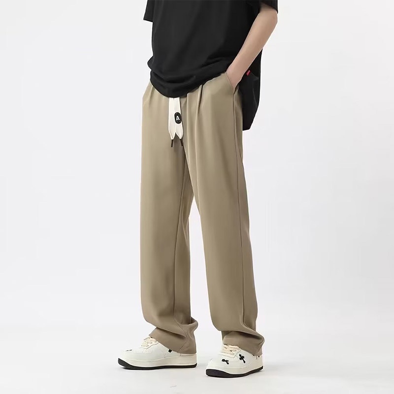 Quần Dài Thể Thao Dáng Rộng Màu Trơn Co Giãn Tốt Thời Trang Trẻ Trung Cho Nam