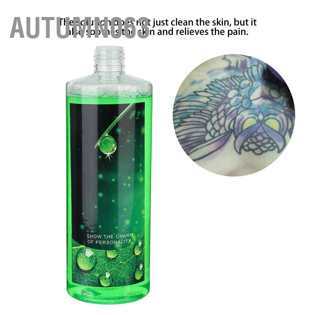 Autumn063 500ml Green Soap Dung dịch làm sạch hình xăm Làm dịu da Phụ kiện
