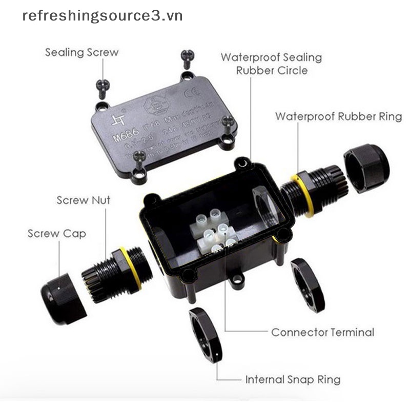 Hộp Đấu Nối Dây Cáp Điện 2 3 Chiều Chống Nước IP66 REFRE3} 3.vn
