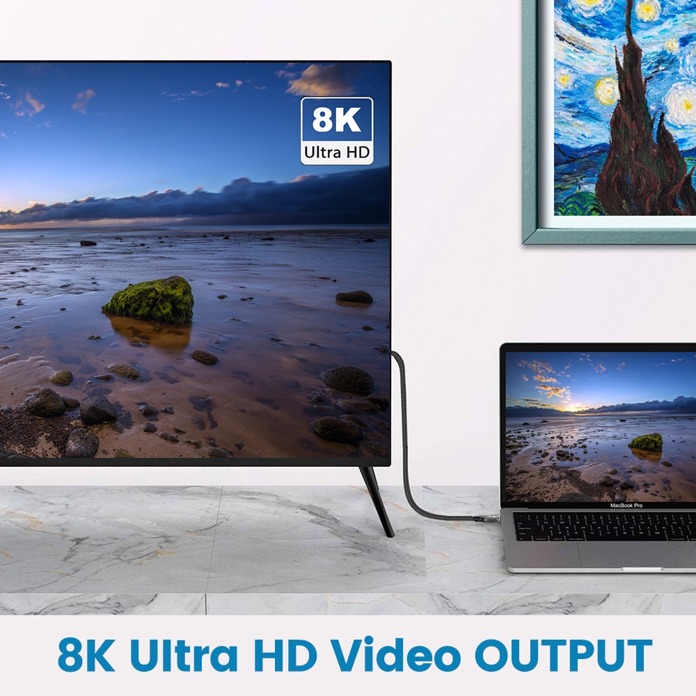 Cáp Sạc Usb 4.0 full-Ftured 240W Hai Đầu Type-C 40GB video 8K