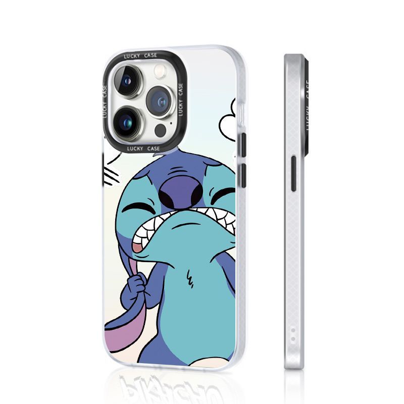 Ốp Điện Thoại Màu Laser Họa Tiết Stitch Dễ Thương Cho Iphonexr128plusins1314 promax YLZ8