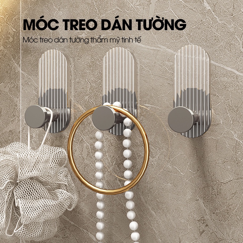 Móc treo khăn treo đồ decor phòng tắm vật liệu Acrylic cao cấp AR10 tặng kèm keo dán