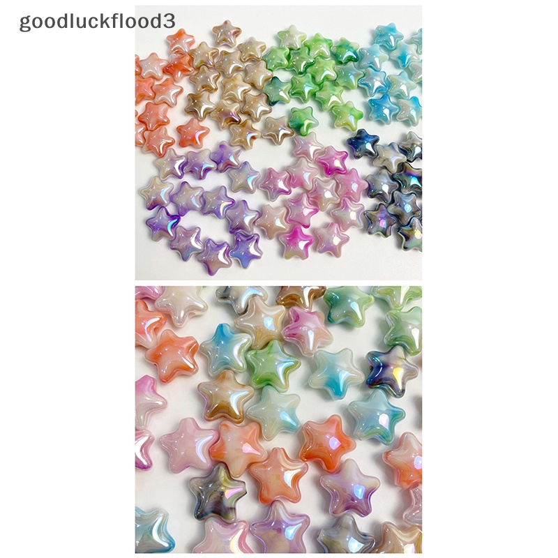 10 Hạt Acrylic Hình Ngôi Sao Năm Cánh Lấp Lánh Đầy Màu Sắc Dễ Thương Trang Trí Vòng Tay DIY [f
